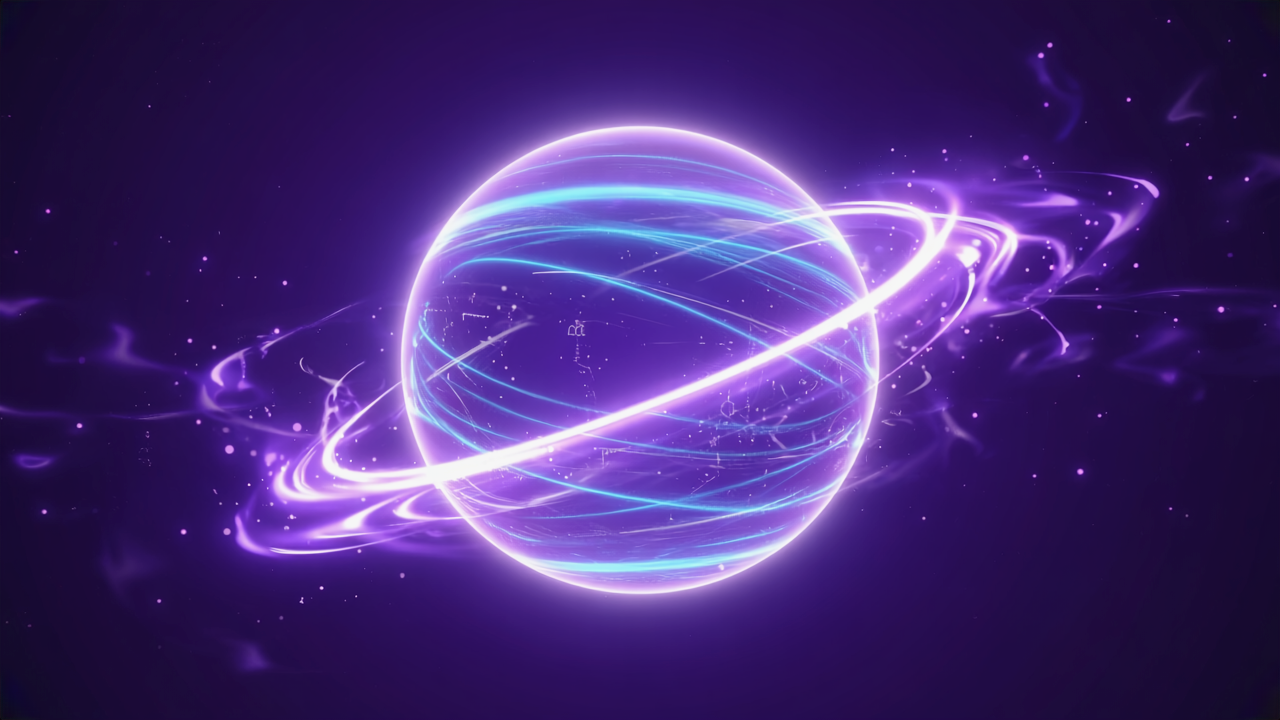 Digitale Souveränität: austauschbares KI-Modell bei bios-UNIVERSE in Lila und Cyan